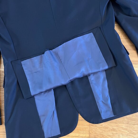 Suit Supply Pure Wool Super 110s Perennial Made in Italy Navy Blue Blazer – 42L - Picture 8 of 8